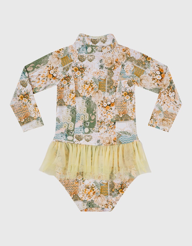 Aqua Blu Kids - Mosaic Long Sleeve One Piece - Babies