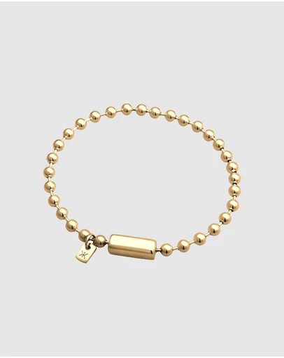 Kuzzoi - ICONIC EXCLUSIVE - Ball Chain Bracelet in Gold-Plated 925 Sterling Silver
