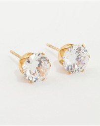 Lovisa - Waterproof Gold Plated Stainless Steel Cubic Zirconia Stud Earrings