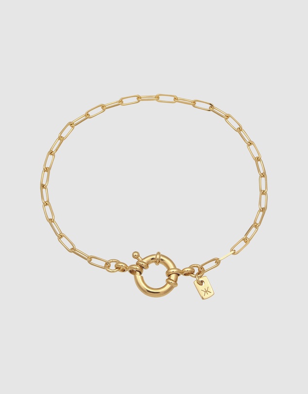 Kuzzoi - ICONIC EXCLUSIVE - Classic Long Link Chain Bracelet in Gold-Plated 925 Sterling Silver