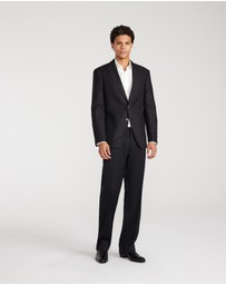 Calibre - Linen Wool Hopsack Blazer Black