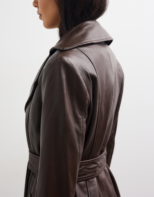 Sofia Irina - Leather Trench Coat