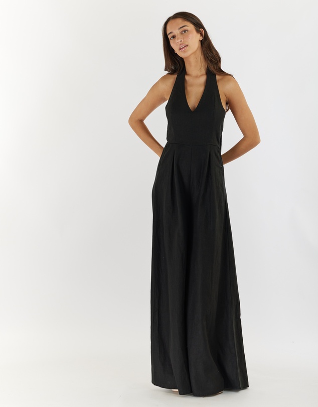 Amelius - Eloise Linen Halter Jumpsuit