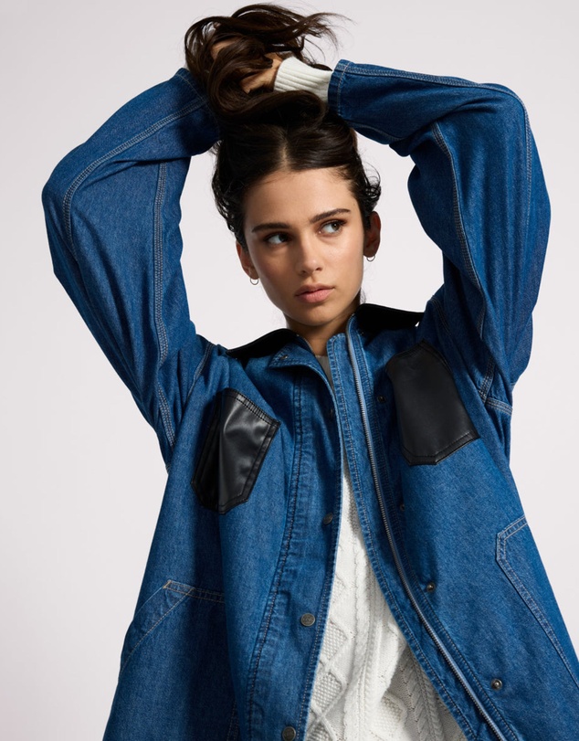 ONE TEASPOON - My Boyfriends Denim Shacket - Blue Pasadena