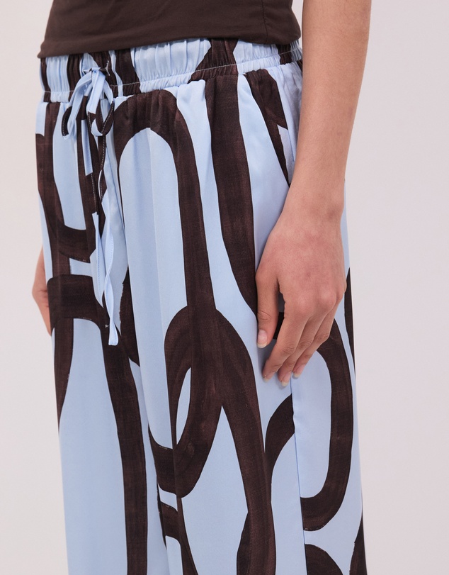 Calli - Chloe Abstract Print Drawcord Pants