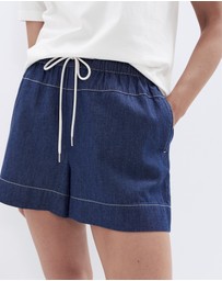 UNISON - Paperbag Waist Denim Short