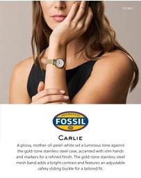 Fossil - Carlie Gold Tone Analogue Watch
