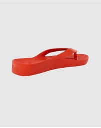 Tolu Australia - Red Thongs For Kids With Arch Support