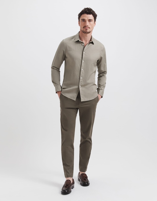 SABA - Reeves Long Sleeve Classic Linen Cotton Shirt