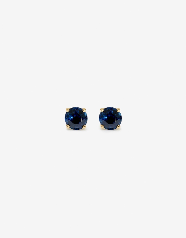 Michael Hill - Australian Sapphire Round Stud Earrings in 10kt Yellow Gold