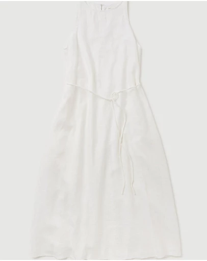 Revibe - Repaired Assembly Label Linen Halter Dress