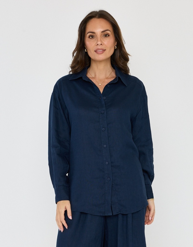 ALEXANDRA - Dune Shirt Navy