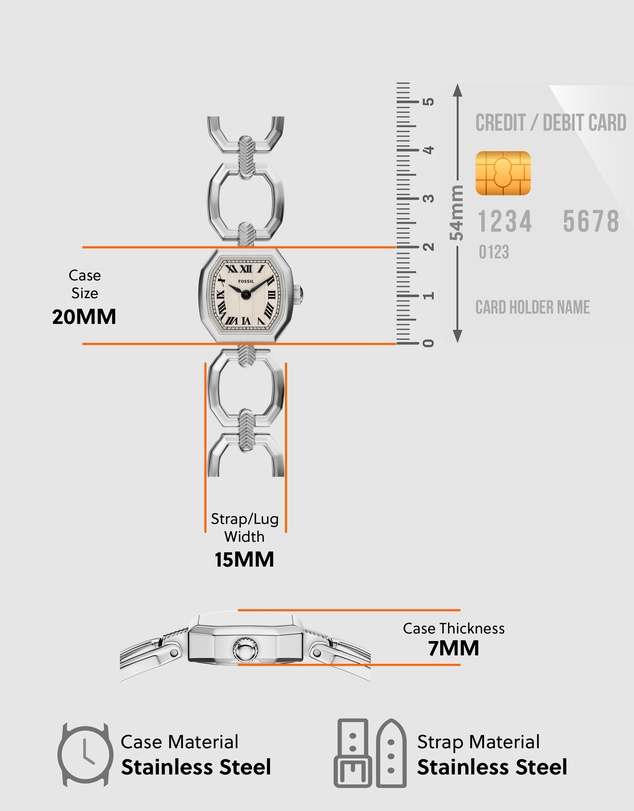 Fossil - Harlow Silver Tone Analogue Watch