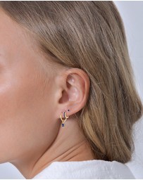 Elli Jewelry - Earrings Set Crystal 925 Sterling Silver Gold-Plated