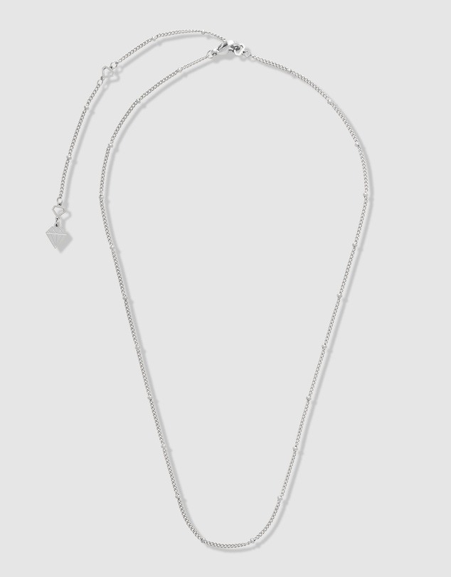 Wanderlust + Co - Beaded Silver Essential Chain Necklace