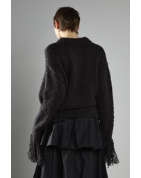 Glamorous - Fringe Cuff Button-front Cardigan