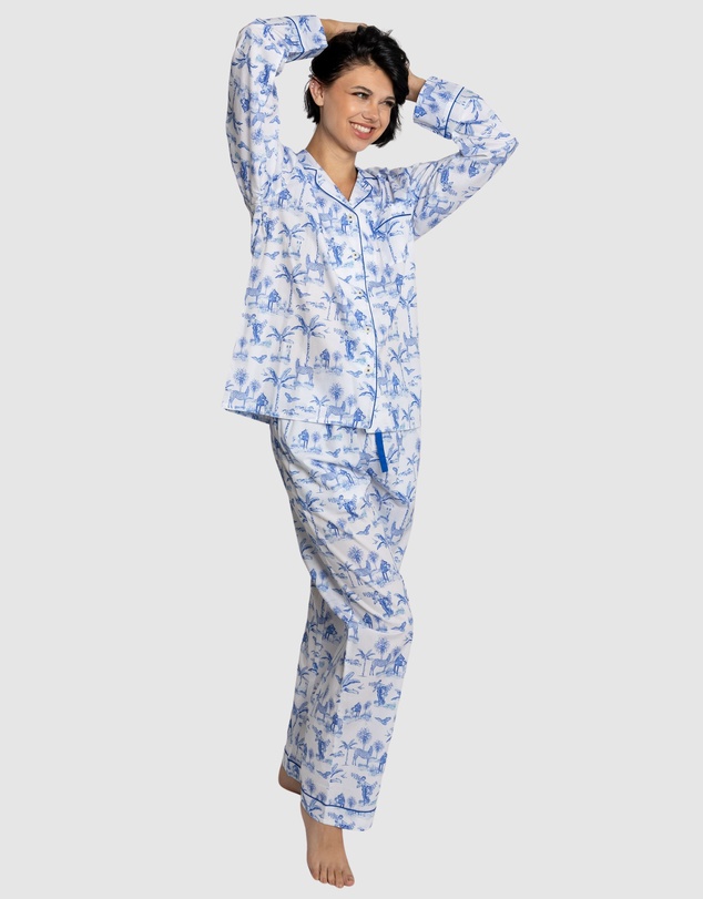 Sant And Abel - Women's Skydog Blue Long PJ Set