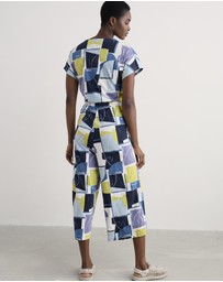 Seasalt - Seasalt Cornwall Blue Rose Trellis Jumpsuit