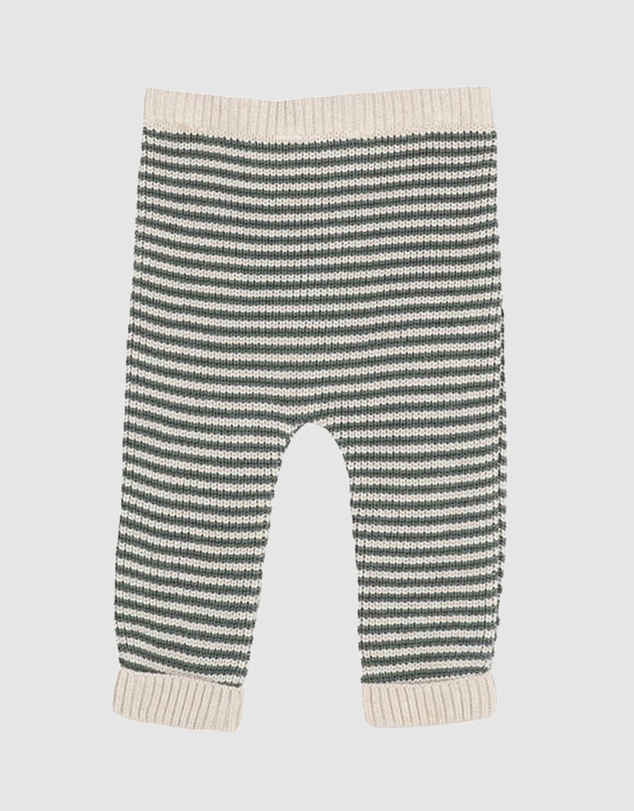Bebe by Minihaha - Otto Stripe Organic Knitted Leggings - Babies