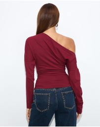 Dazie - Otto Off Shoulder LS Top