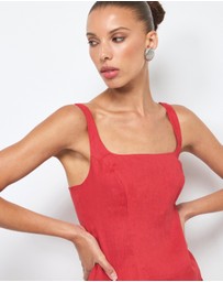 AERE - Clara Linen Mini Dress
