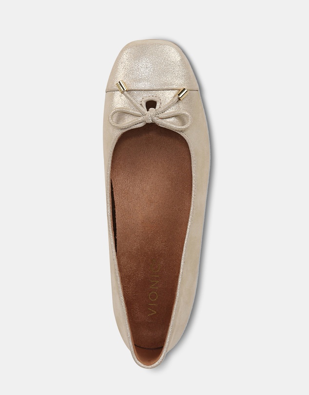 Vionic - Klara Ballet Flat - Gold Leather