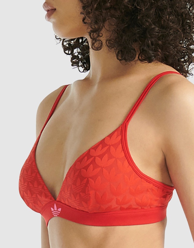 adidas Originals - Microterrot Monogram Logo Unlined Triangle Bralette