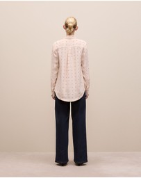 Trenery - Auralie Satin Spot Shirt in Contour