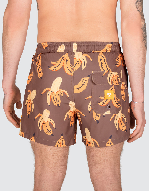 Skwosh - Bananarama Men's Eco Swim Shorts in Brown