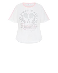 City Chic - Plus size Vintage Volley Tee - ivory
