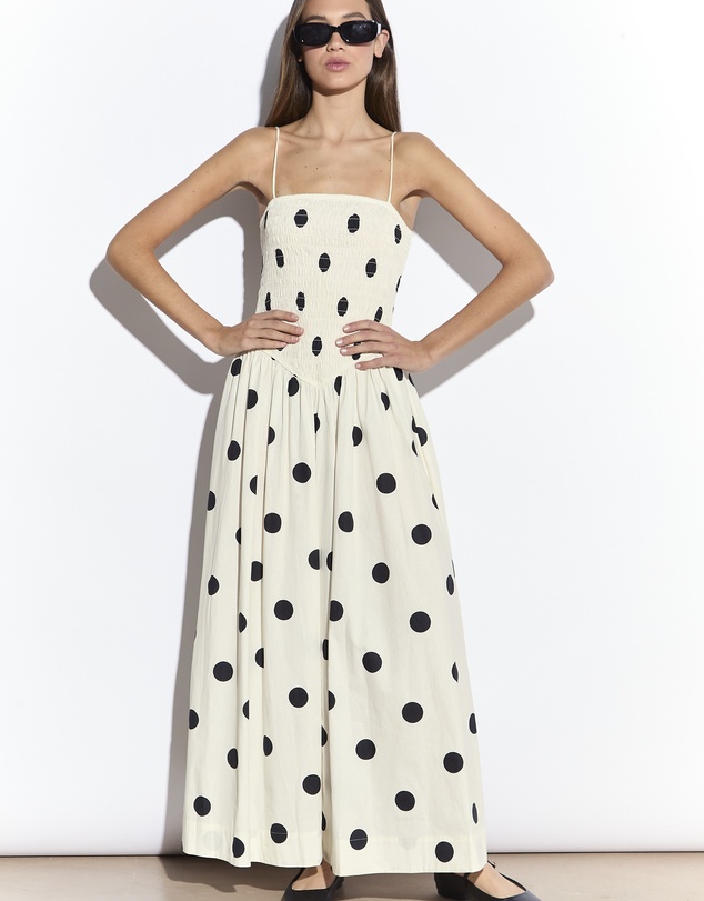 Glamorous - Shirred Dropped Waist Midi Dress
