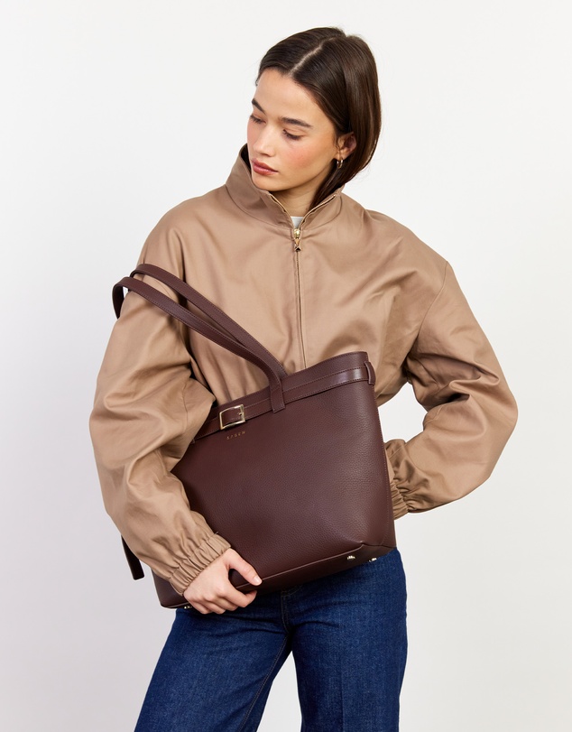 SABEN - Tabby Shoulder Bag Espresso + Bronze