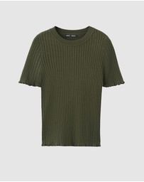M.N.G - Ribbed Knit T-Shirt