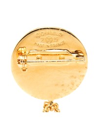 Pre-Loved by Azura Reborn - Pre-Loved CC Gold Plated Quilted Flap Bag Medallion Brooch