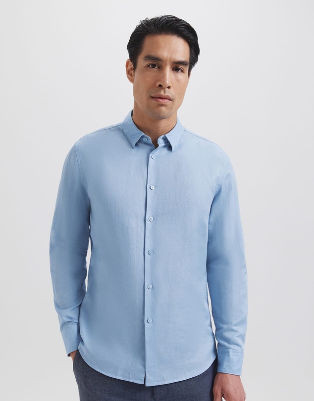 SABA - Reeves Long Sleeve Classic Linen Cotton Shirt