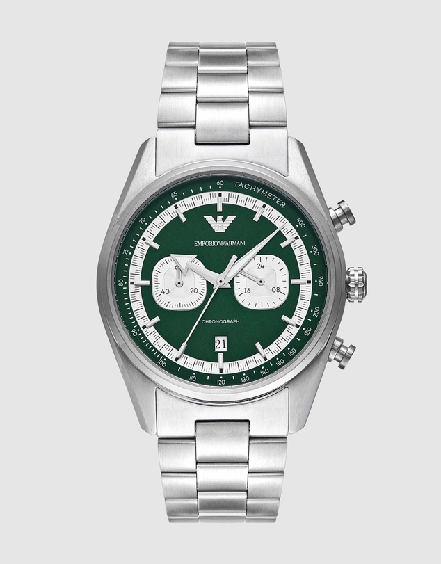Emporio Armani - Silver Tone Chronograph Watch