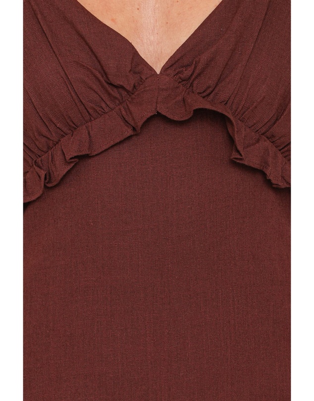 Petal & Pup - Lorella Midi Dress - Dark Brown