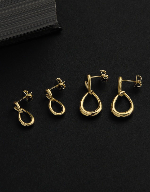 Najo - Vivante Yellow Gold Petite Earrings