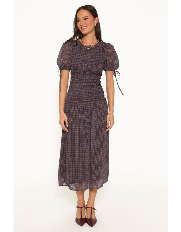 Petal & Pup - Naomi Maxi Dress - Berry Plaid
