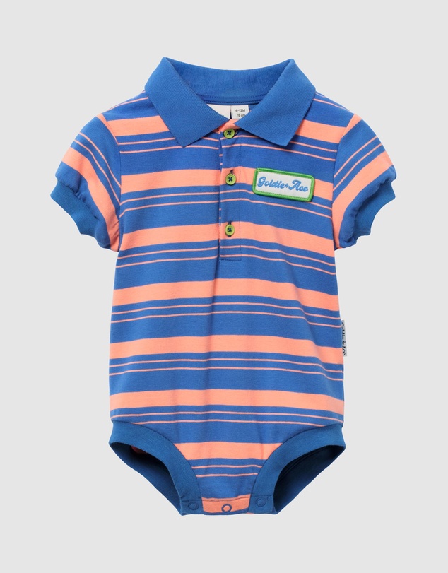 Goldie + Ace - Polo Stripe Romper - ICONIC EXCLUSIVE - Babies