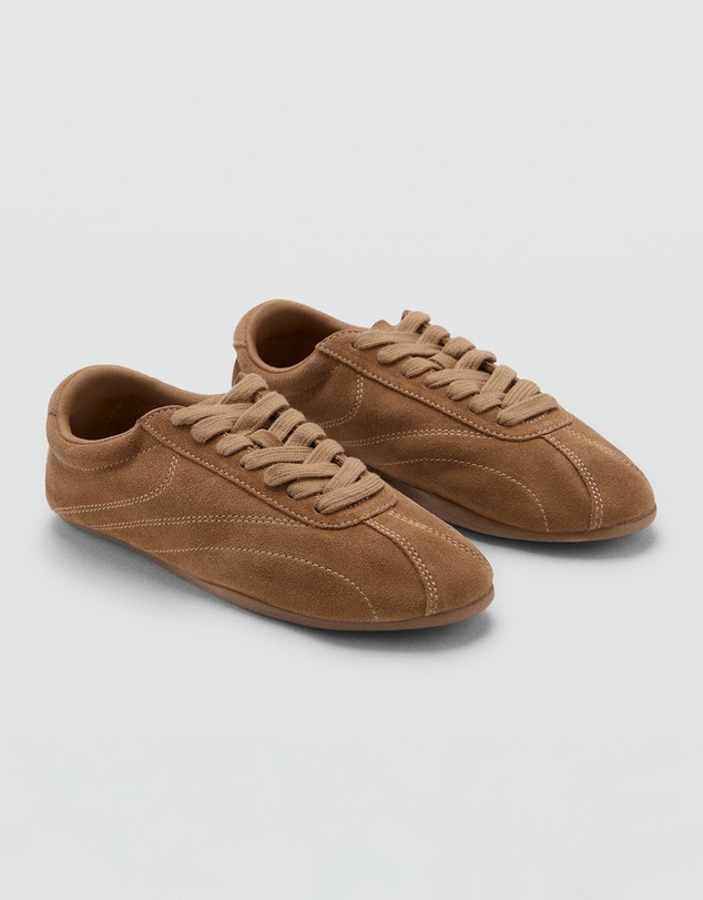 M.N.G - Contrasting Panel Leather Sneakers