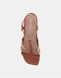 Mia Vita - Yass Heeled Sandal - Tan Multi