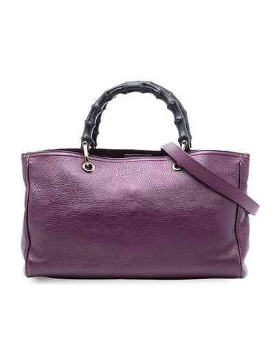 Pre-Loved by Azura Reborn - Pre-Loved Medium Calfskin Bamboo Shopper Satchel