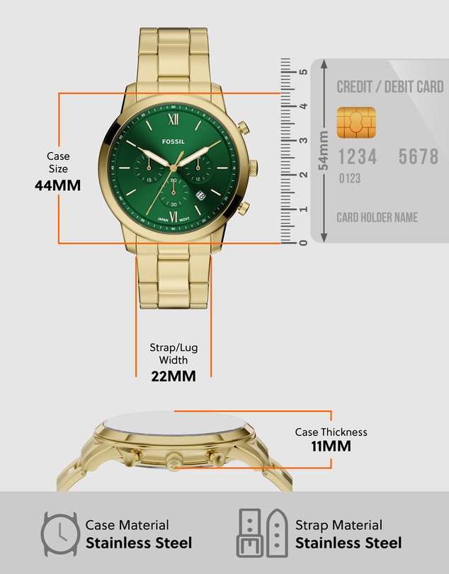 Fossil - Neutra Gold Tone Chronograph Watch