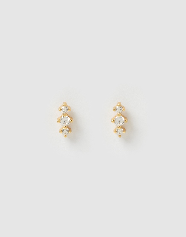 Izoa - Natasha Stud Earrings Gold