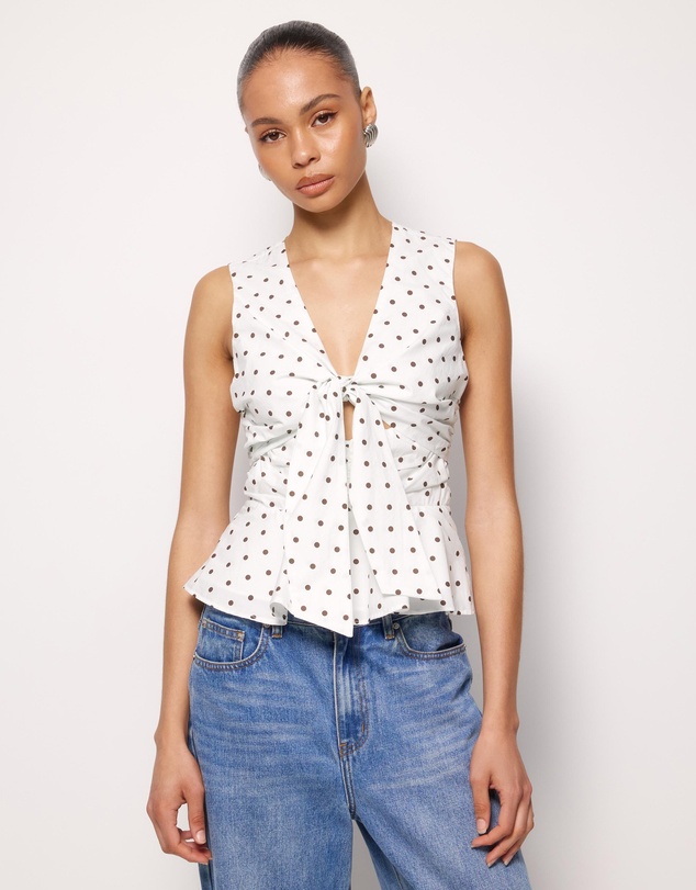 AERE - Juniper Tie Front Top