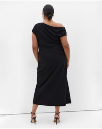 City Chic - Plus size Sassy Off Shoulder Dress - black