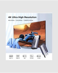 Ugreen - UGREEN DisplayPort to HDMI 4K Adapter 2 Pack Aluminium Housing Plug and Play Black