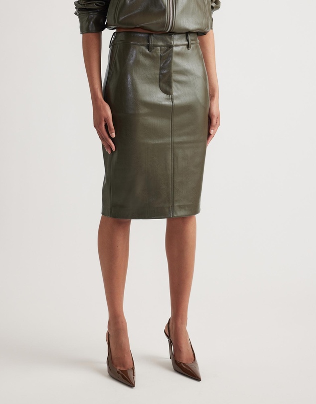 Decjuba - Ari Faux Leather Pencil Skirt