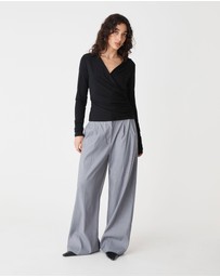 Forcast - Solene Bamboo Wrap Top